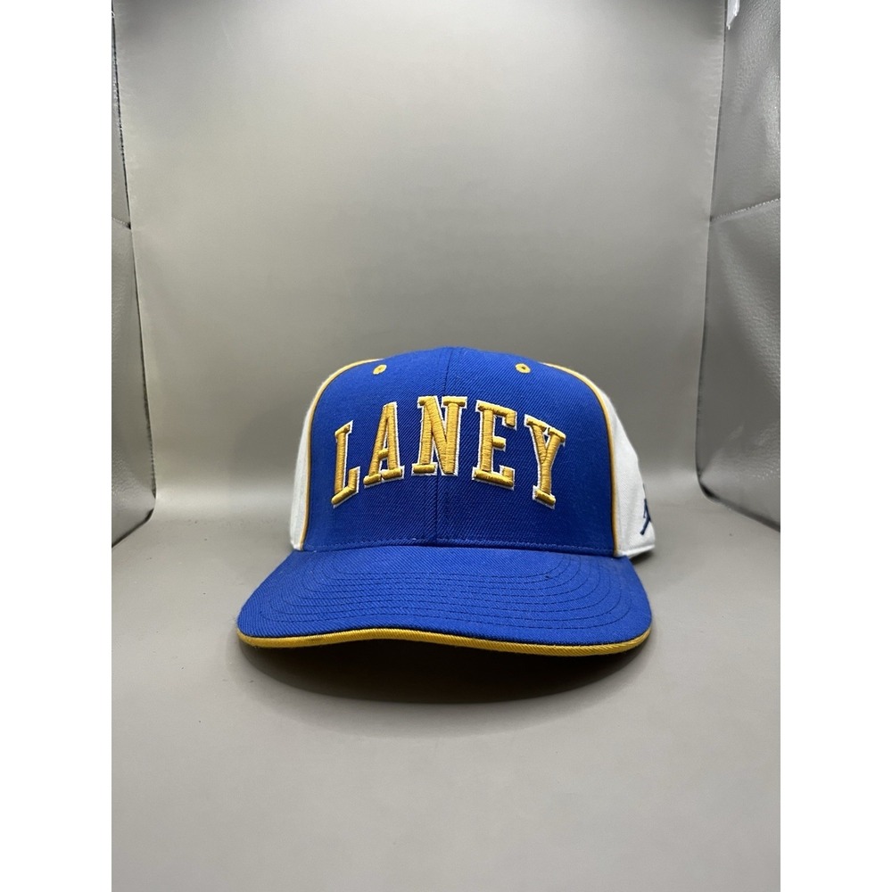 Jordan Laney Buccaneers HS Fitted Cap Hat Jumpman White/Blue/Yellow Size 8